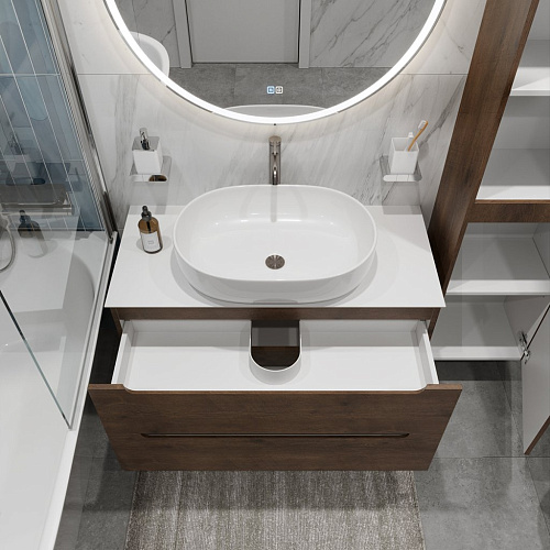 Тумба со столешницей и раковиной BelBagno ETNA 100 etna100rw-kepbo-1084-set подвесная ETNA100RW-KEPBO-1084-SET Тумба со столешницей и раковиной BelBagno ETNA 100 etna100rw-kepbo-1084-set подвесная ETNA100RW-KEPBO-1084-SET