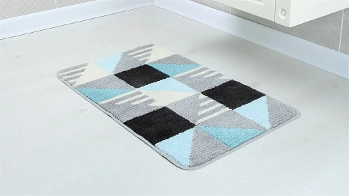 Коврик Fixsen Visa 1-ый, FX-5005Z, серо-бирюзовый, 50х80см Коврик Fixsen Visa 1-ый, FX-5005Z, серо-бирюзовый, 50х80см