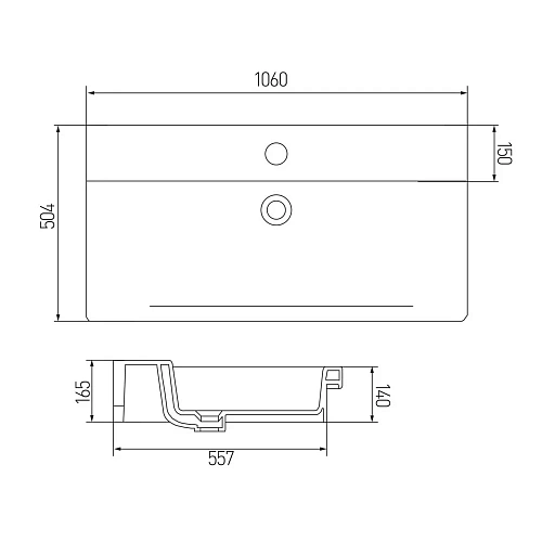 Раковина Aquaton Gural 105 1AX028WBXX000 Раковина Aquaton Gural 105 1AX028WBXX000