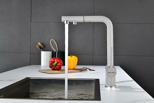 Смеситель для кухни Paulmark SERPENTINE серый Se213222-GR Смеситель для кухни Paulmark SERPENTINE серый Se213222-GR