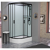 Душевая кабина Frank F412/1R М Black без крыши черный профиль матовое стекло 120x80 20069 Душевая кабина Frank F412/1R М Black без крыши черный профиль матовое стекло 120x80 20069