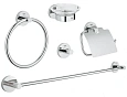 Комплект аксессуаров GROHE Essentials (5 предметов), хром (40344001) Комплект аксессуаров GROHE Essentials (5 предметов), хром (40344001)