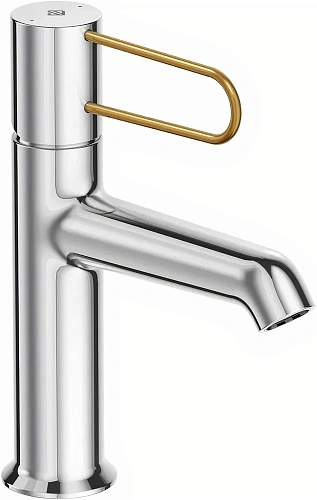 Смеситель для раковины Jacob Delafon Odeon Rive Gauche E21028-GLD-CP с донным клапаном Смеситель для раковины Jacob Delafon Odeon Rive Gauche E21028-GLD-CP с донным клапаном
