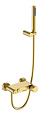 Детальная картинка товара «смеситель для ванны boheme stick matt gold c ручкой diamond 123-mg золото-матовый»