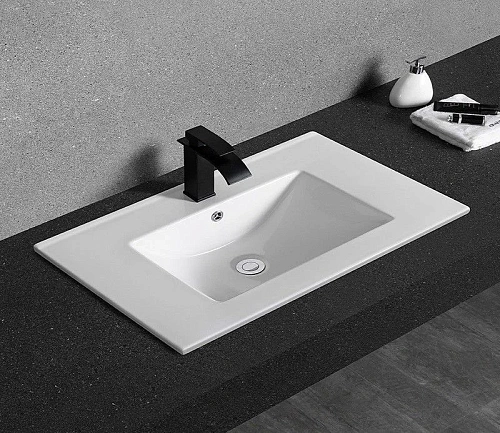 Раковина CeramaLux YJ803-70 врезная, белый Раковина CeramaLux YJ803-70 врезная, белый