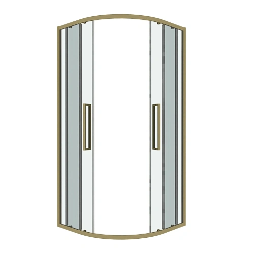 Душевой уголок GROSSMAN Cosmo 301.K33.02.9090.32.00 (90x90x195) полукруг,раздвижн,золото сатин,стекло прозрач Душевой уголок GROSSMAN Cosmo 301.K33.02.9090.32.00 (90x90x195) полукруг,раздвижн,золото сатин,стекло прозрач
