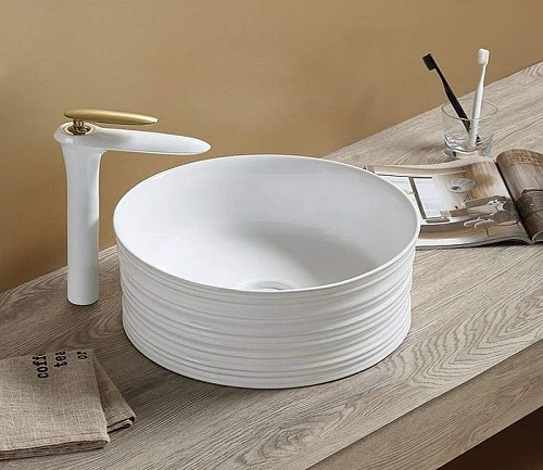 Раковина CeramaLux W1532 накладная, белый Раковина CeramaLux W1532 накладная, белый