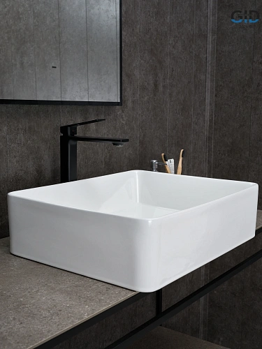 Раковина Gid N9104 51236 накладная белая 52x41x13.5 Раковина Gid N9104 51236 накладная белая 52x41x13.5