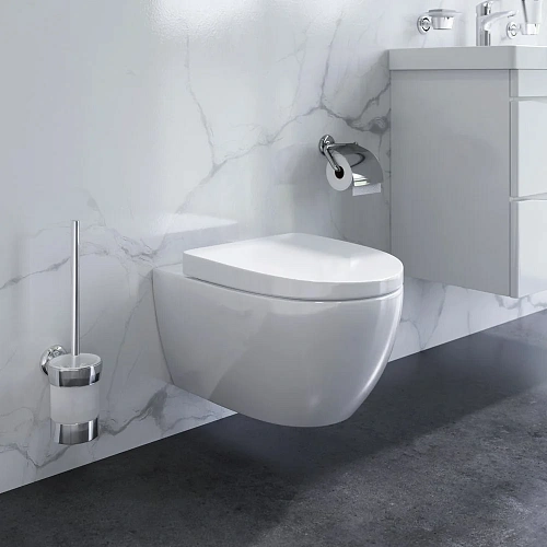 Инсталляция AM.PM Awe CK11FB с подвесным унитазом, сиденьем микролифт, клавишей смыва хром и аксессуаром Инсталляция AM.PM Awe CK11FB с подвесным унитазом, сиденьем микролифт, клавишей смыва хром и аксессуаром