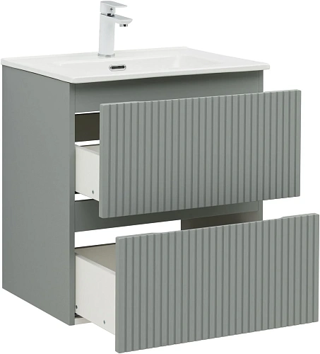 Тумба под раковину Aquanet Джейн Flat 60 мисти грин 00335432 подвесная Тумба под раковину Aquanet Джейн Flat 60 мисти грин 00335432 подвесная