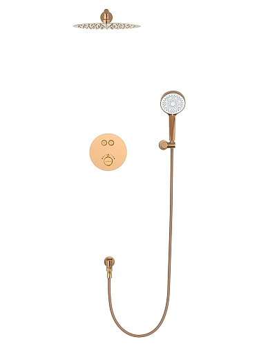 Душевая система Wonzon & Woghand STICK с термостатом, встраиваемая, розовое золото (WW-88929010-RG) Душевая система Wonzon & Woghand STICK с термостатом, встраиваемая, розовое золото (WW-88929010-RG)