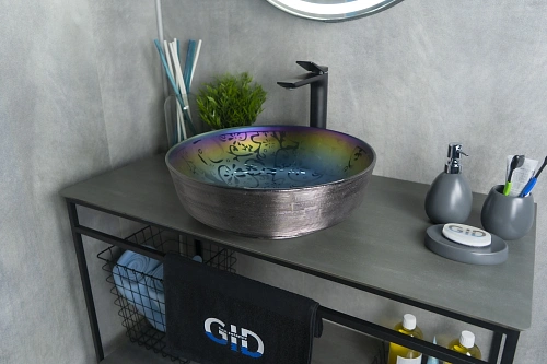 Раковина Gid D1315h107 53332 накладная цветная 41.5x41.5x13.5 Раковина Gid D1315h107 53332 накладная цветная 41.5x41.5x13.5