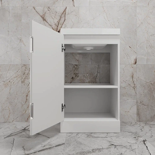 Тумба под раковину Style Line МОНО 50 см ЛС-00002450 напольная, белый матовый Тумба под раковину Style Line МОНО 50 см ЛС-00002450 напольная, белый матовый