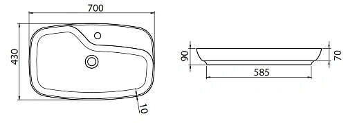 Раковина Allen Brau Liberty 4.32011.20 накладная, белый Раковина Allen Brau Liberty 4.32011.20 накладная, белый