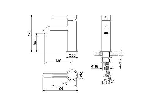 Смеситель для раковины Aquatek ЕВРОПА AQ1310CR Хром Смеситель для раковины Aquatek ЕВРОПА AQ1310CR Хром