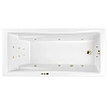 Акриловая ванна WHITECROSS Palace 170x75 "SMART" золото гидромассажная 0104.170075.100.SMART.GL
