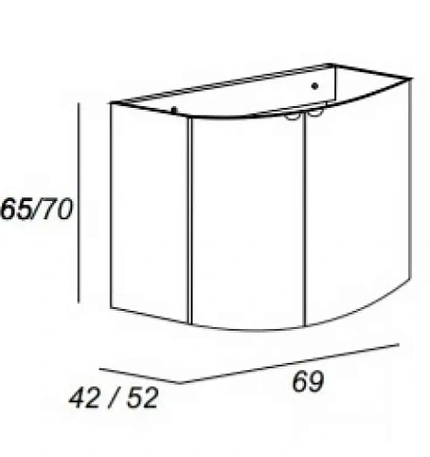 Тумба под раковину CEZARES 55171 520x690 мм Тумба под раковину CEZARES 55171 520x690 мм