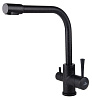Картинка анонса товара «смеситель для кухни kaiser merkur 26044-12 black sandbeige черный мрамор под фильтр»