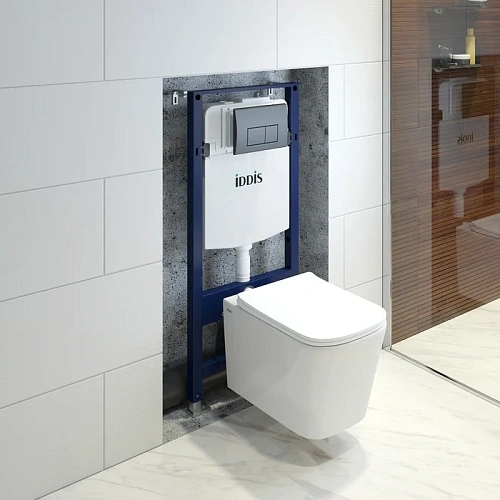 Комплект унитаза IDDIS с инсталляцией и клавишей смыва (BASBI02i73) Комплект унитаза IDDIS с инсталляцией и клавишей смыва (BASBI02i73)
