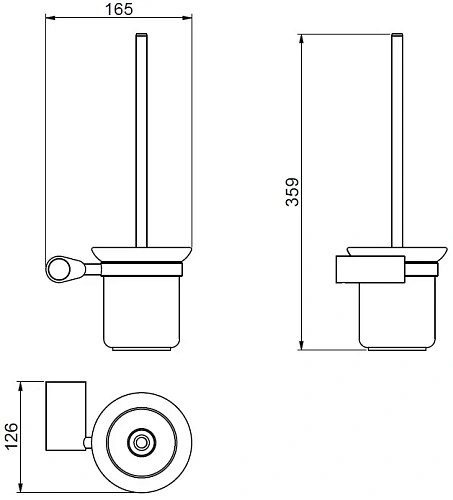 Ершик для унитаза ART&MAX VERONA PUSH AM-M-030-CR подвесная Ершик для унитаза ART&MAX VERONA PUSH AM-M-030-CR подвесная