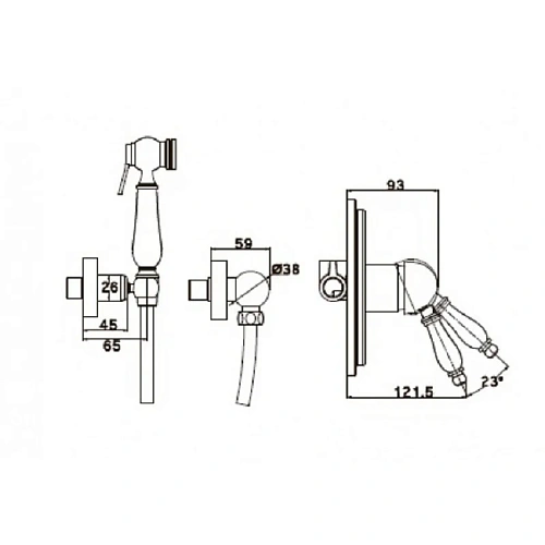 Смеситель для душа Kaiser Vincent 31017-1 Bronze Смеситель для душа Kaiser Vincent 31017-1 Bronze