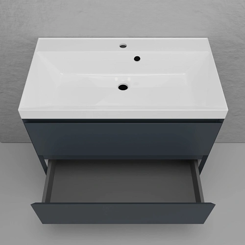 Тумба под раковину Style Line Манхэттен 80 см ЛС-00002360 подвесная, графит Тумба под раковину Style Line Манхэттен 80 см ЛС-00002360 подвесная, графит