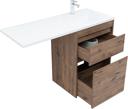 Тумба под раковину Aquanet Токио 58 дуб веллингтон напольная 2 ящика 00333648 напольная Тумба под раковину Aquanet Токио 58 дуб веллингтон напольная 2 ящика 00333648 напольная