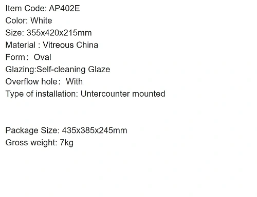 Раковина ARROW AP402E встраиваемая снизу Раковина ARROW AP402E встраиваемая снизу