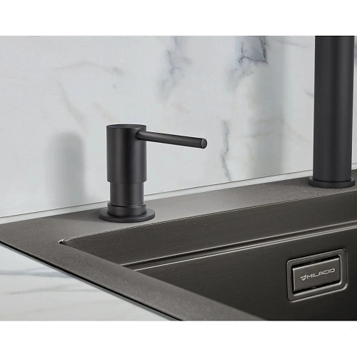 Дозатор жидкого мыла Milacio MCU.934.TB, total black Дозатор жидкого мыла Milacio MCU.934.TB, total black