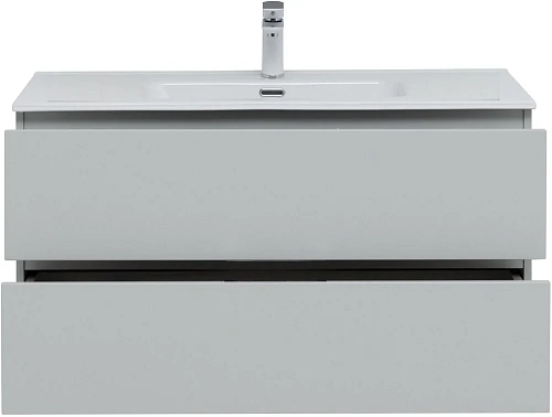 Тумба под раковину Aquanet Алвита New 100 2 ящика, серый 00277520 Тумба под раковину Aquanet Алвита New 100 2 ящика, серый 00277520