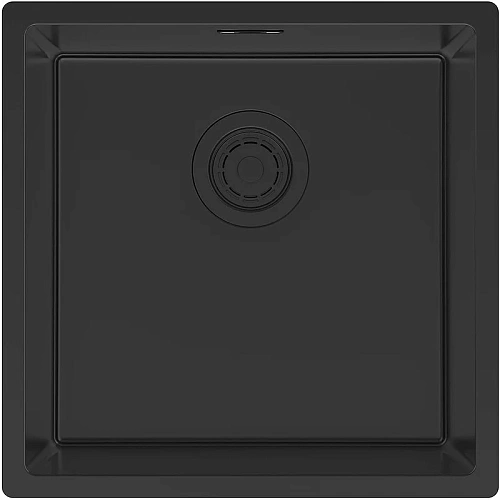 Кухонная мойка Paulmark LASSAN 44 UN LA44-MBN, матовый черный NANO-PVD, 440х440мм Кухонная мойка Paulmark LASSAN 44 UN LA44-MBN, матовый черный NANO-PVD, 440х440мм