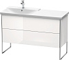 Картинка анонса товара «тумба под раковину duravit xsquare xs446602222 напольная 121 см белая глянцевый»