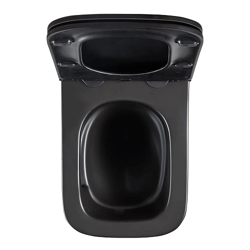 Унитаз подвесной Lemark FLOREX, безободковый с сиденьем микролифт,смыв торнадо, черный матовый 9612002 Унитаз подвесной Lemark FLOREX, безободковый с сиденьем микролифт,смыв торнадо, черный матовый 9612002