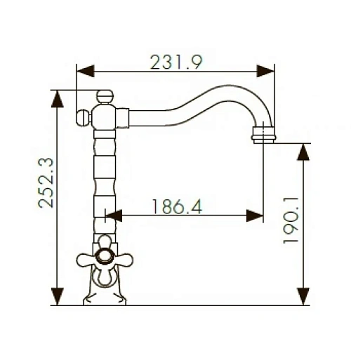 Смеситель для кухни Kaiser 44233-1 бронза Смеситель для кухни Kaiser 44233-1 бронза