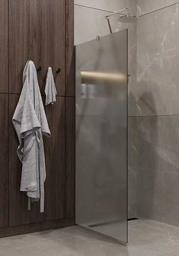 Душевая перегородка Timo TP-1190/00F-8 в узком профиле хром 1950x1190, стекло матовое 8 мм Душевая перегородка Timo TP-1190/00F-8 в узком профиле хром 1950x1190, стекло матовое 8 мм