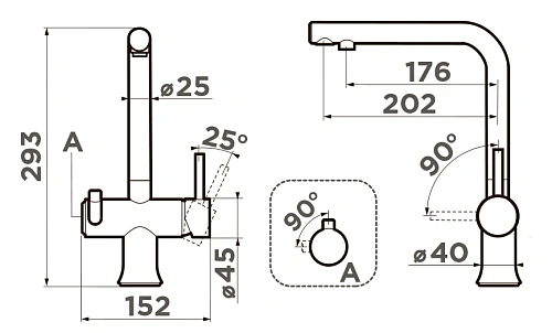 Смеситель для кухни Omoikiri Hotaru-CH-BE 4994052 Смеситель для кухни Omoikiri Hotaru-CH-BE 4994052