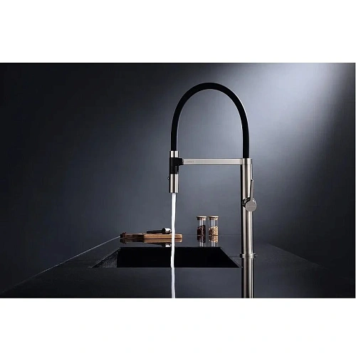 Смеситель для кухни Paulmark LEADER брашированная сталь Le214101-BS Смеситель для кухни Paulmark LEADER брашированная сталь Le214101-BS