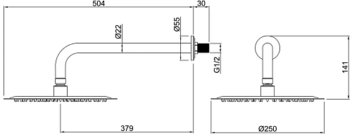 Верхний душ Allen Brau Infinity 5.21019-BN никель браш Верхний душ Allen Brau Infinity 5.21019-BN никель браш