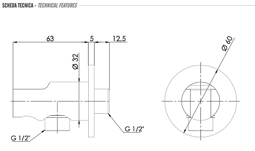 Шланговое подключение Remer 337MRL, медь глянцевая Шланговое подключение Remer 337MRL, медь глянцевая