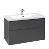 Картинка анонса товара «тумба под раковину villeroy &amp; boch subway 3.0 с подсветкой graphite / graphite c570l2vr»