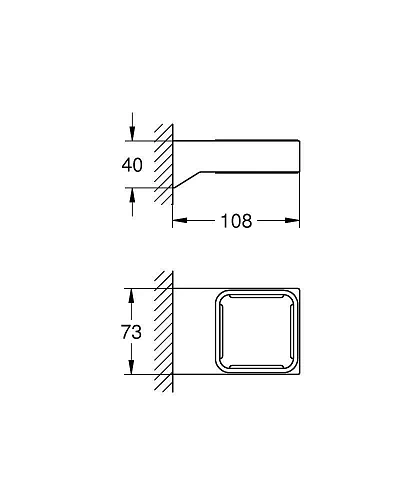 Держатель для стакана GROHE Selection Cube, хром (40865000) Держатель для стакана GROHE Selection Cube, хром (40865000)