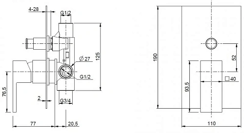 Смеситель для душа CEZARES UNIKA UNIKA-VDIM-02 Бронза встраиваемый Смеситель для душа CEZARES UNIKA UNIKA-VDIM-02 Бронза встраиваемый