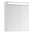 Зеркальный шкаф DREJA MAX, 70 см, 2 дверцы, 4 стеклянные полки, белый глянец 77.9007W Зеркальный шкаф DREJA MAX, 70 см, 2 дверцы, 4 стеклянные полки, белый глянец 77.9007W