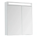 Зеркальный шкаф DREJA MAX, 70 см, 2 дверцы, 4 стеклянные полки, белый глянец 77.9007W Зеркальный шкаф DREJA MAX, 70 см, 2 дверцы, 4 стеклянные полки, белый глянец 77.9007W