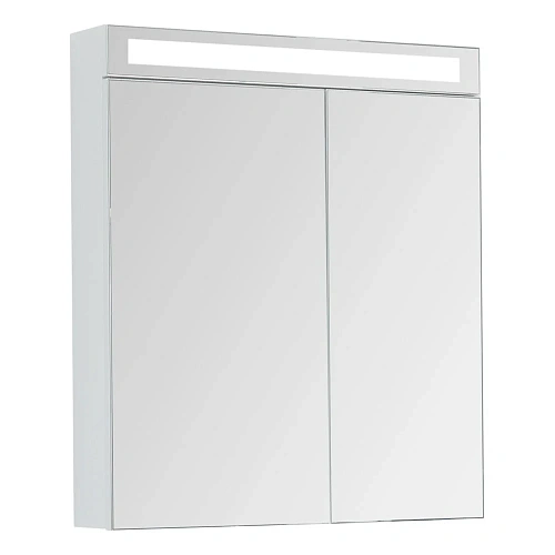 Зеркальный шкаф DREJA MAX, 70 см, 2 дверцы, 4 стеклянные полки, белый глянец 77.9007W Зеркальный шкаф DREJA MAX, 70 см, 2 дверцы, 4 стеклянные полки, белый глянец 77.9007W