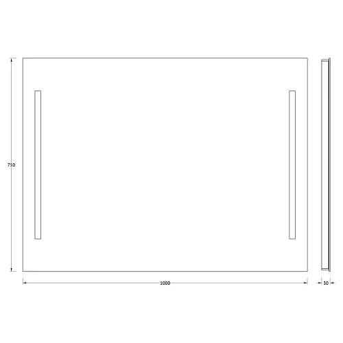 Зеркало EVOFORM Ledline BY 2119 с 2-мя встроенными LED-светильниками 10,5 W 100х75 cм Зеркало EVOFORM Ledline BY 2119 с 2-мя встроенными LED-светильниками 10,5 W 100х75 cм
