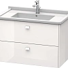 Тумба под раковину Duravit Brioso BR414202222 подвесная 82 см белый глянцевый Тумба под раковину Duravit Brioso BR414202222 подвесная 82 см белый глянцевый