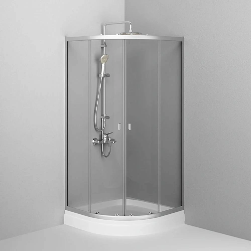 Душевой уголок AM.PM X-Joy W88E-205-090MT64 Twin Slide c поддоном, 90x90, профиль хром матовый Душевой уголок AM.PM X-Joy W88E-205-090MT64 Twin Slide c поддоном, 90x90, профиль хром матовый