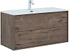 Тумба под раковину Aquanet Lino 100 (Flat) дуб веллингтон 00287545