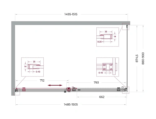 Душевой уголок BelBagno SOFT_CLOSE-2-AH-1-150/90-C-Cr 150x90 см, профиль хром, стекло прозрачное Душевой уголок BelBagno SOFT_CLOSE-2-AH-1-150/90-C-Cr 150x90 см, профиль хром, стекло прозрачное